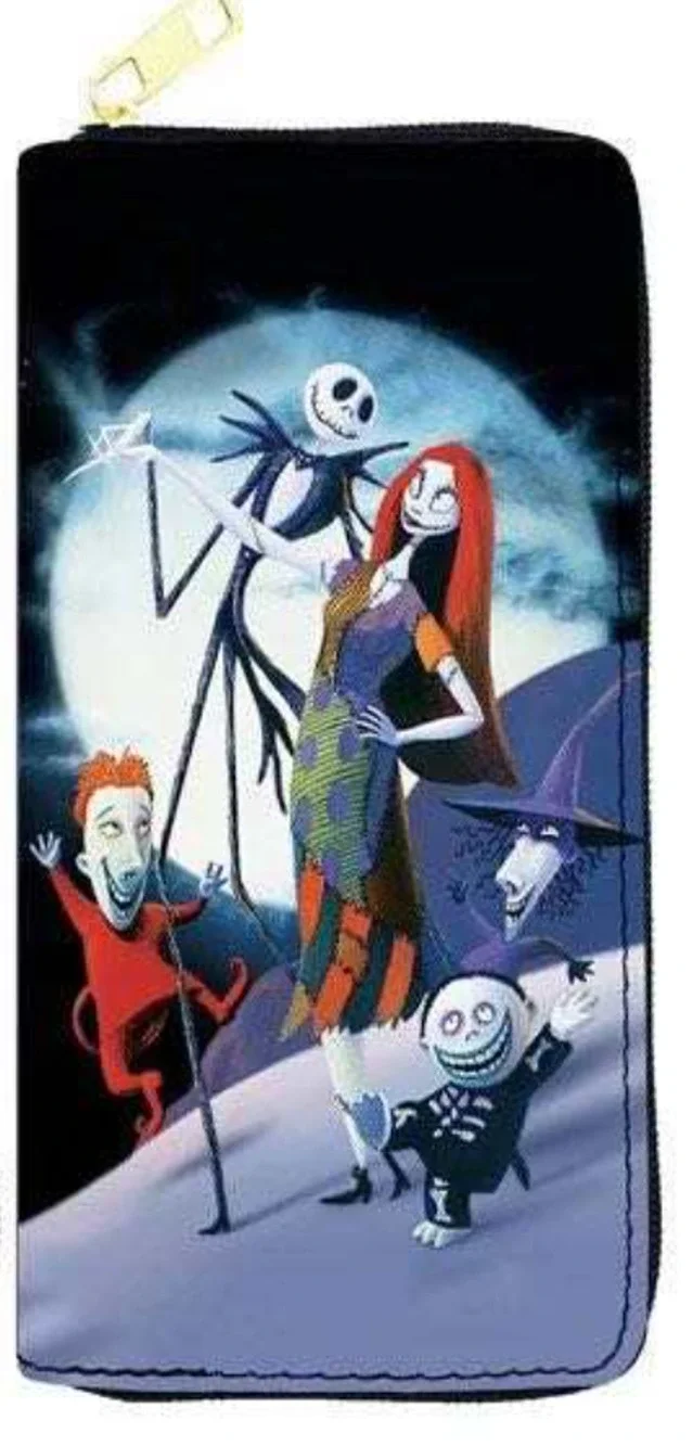 Nightmare Before Christmas Billfold Zippered Wallet Skellington (33)